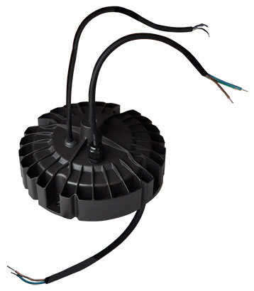 240 watt round LED driver for high bay applications