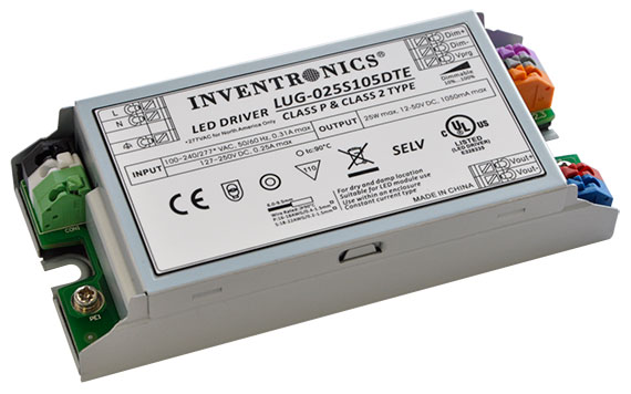 LUG-025SxxxDTE Indoor IP20 LED Drivers