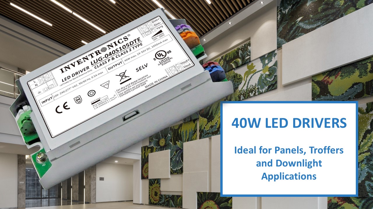 40W Flicker Free Indoor LED Drivers
