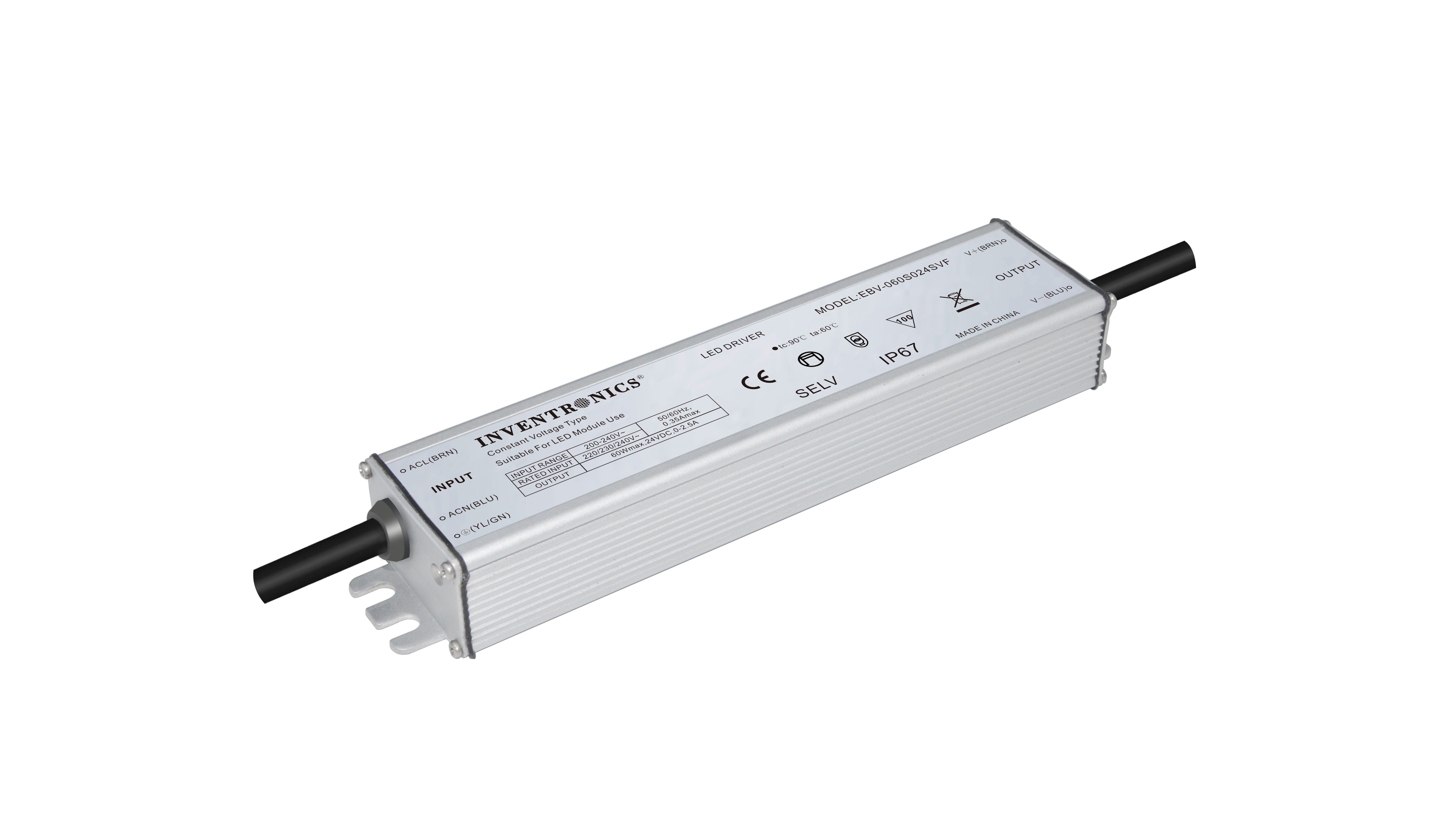 EBV-060SxxxSVF Slim, CV IP67 LED Drivers