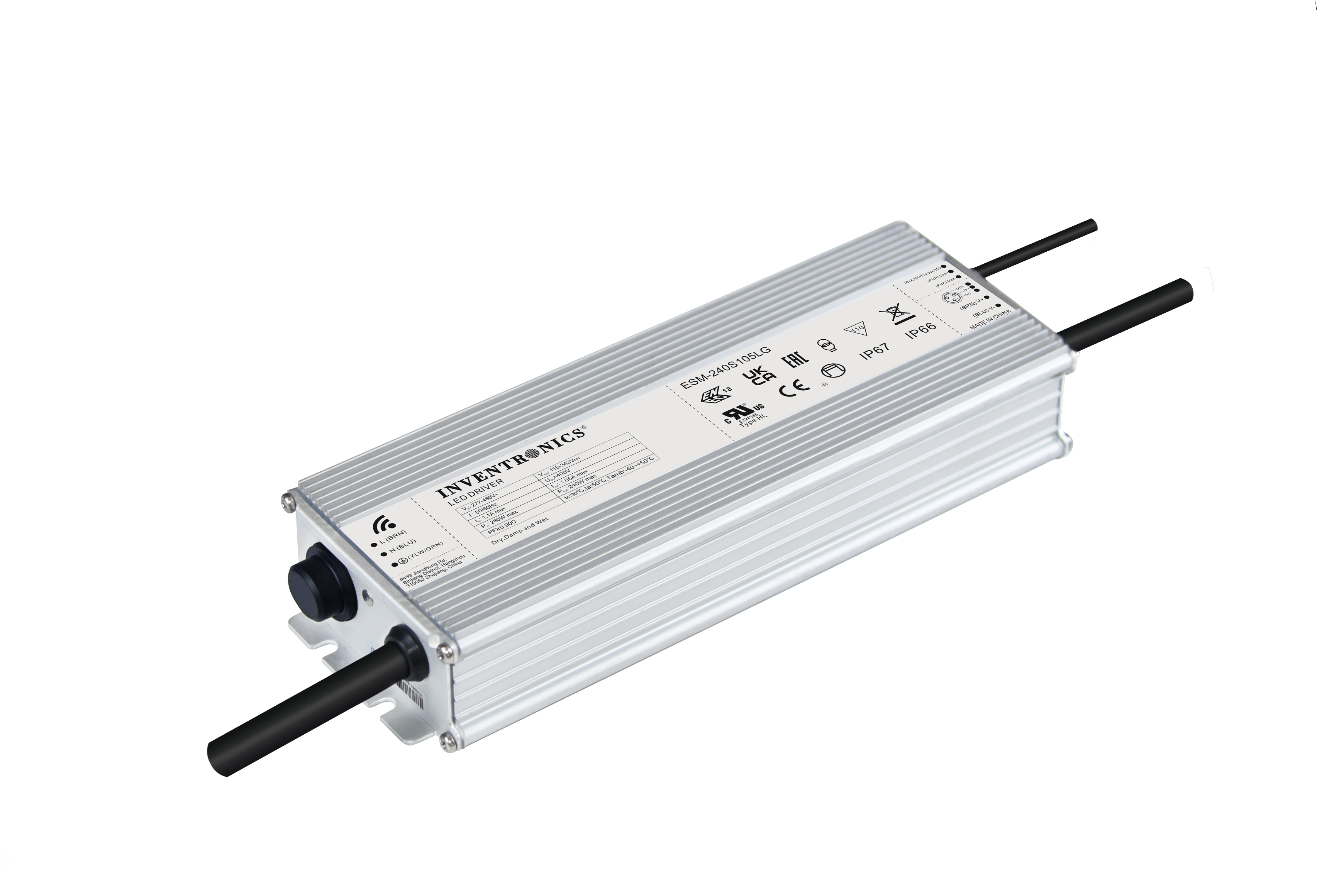 LED-Flutlichtstrahler 240W Premium 160lm/W INVENTRONICS DALI